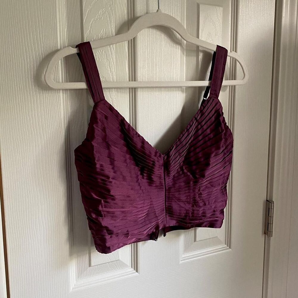 Abercrombie-fitch Women's Purple and Pink Crop-top